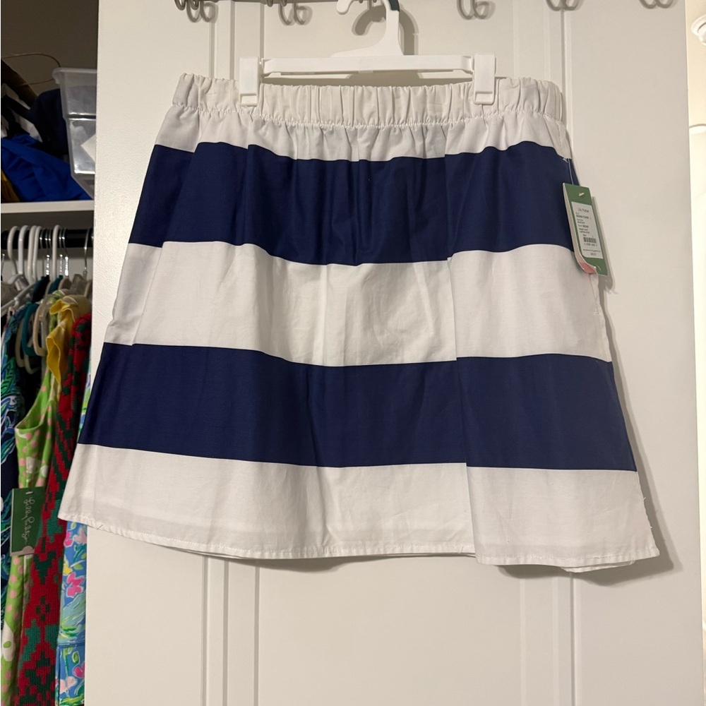 NWT Lilly Pulitzer Blue and White Briar Skirt